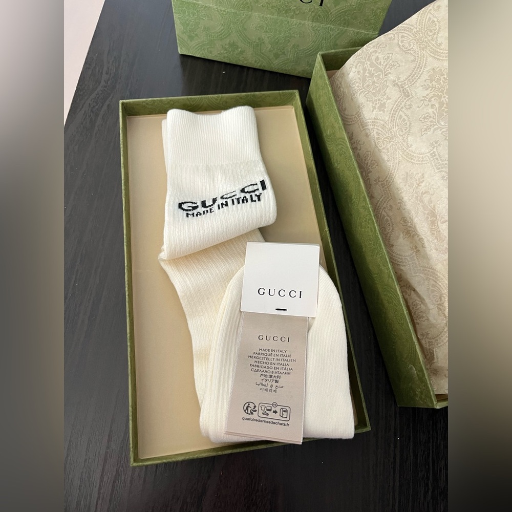 GUCCI Logo-Jacquard Ribbed Socks - Picture 4 of 6